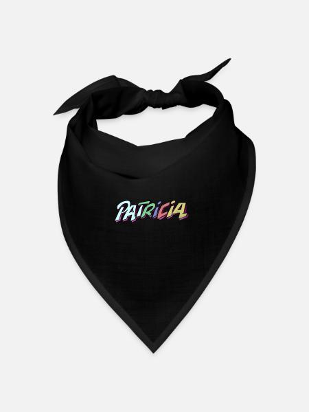 patricia graffiti name - Bandana Dreieckstuch - Schwarz