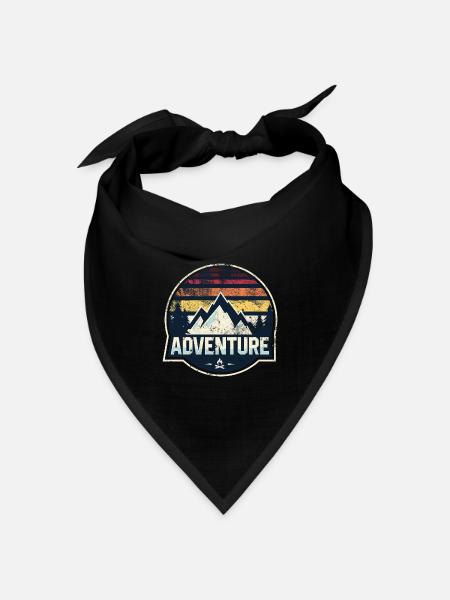 Adventure Mountain Patch - Bandana Dreieckstuch - Schwarz