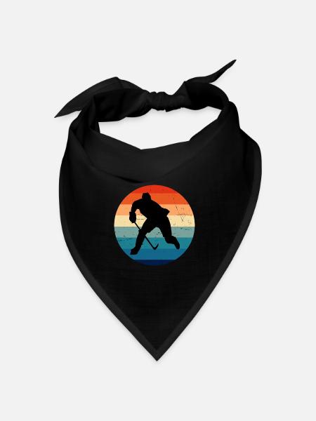 Eishockey spielen Damen Ice Hockey player - Bandana Dreieckstuch - Schwarz