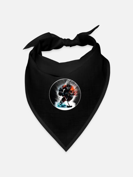 Eishockey - Bandana Dreieckstuch - Schwarz