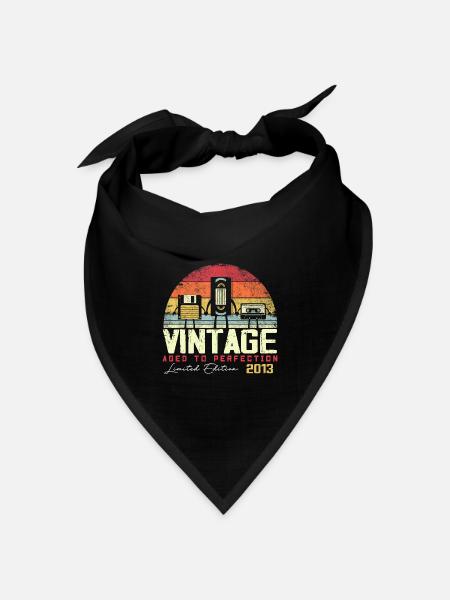 Vintage 2013 Geschenk - Bandana Dreieckstuch - Schwarz