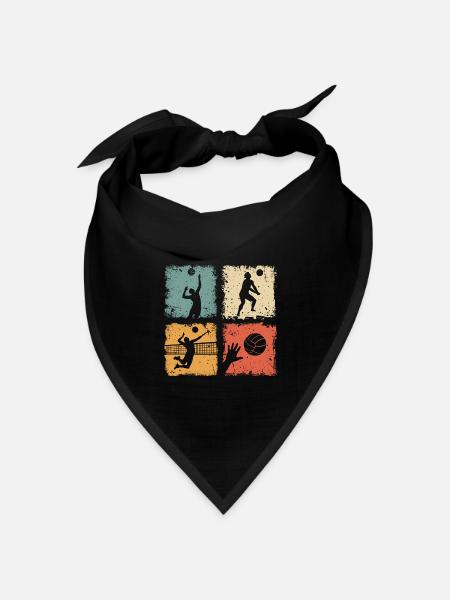 Volleyball Volleyballer Sport Männer Und Jungen - Bandana Dreieckstuch - Schwarz