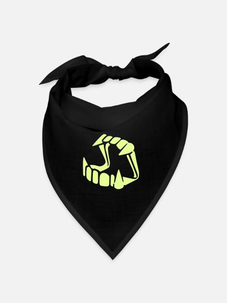 Glow in the dark Dracula - Bandana Dreieckstuch - Schwarz