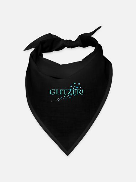 Glitzer! - Bandana Dreieckstuch - Schwarz