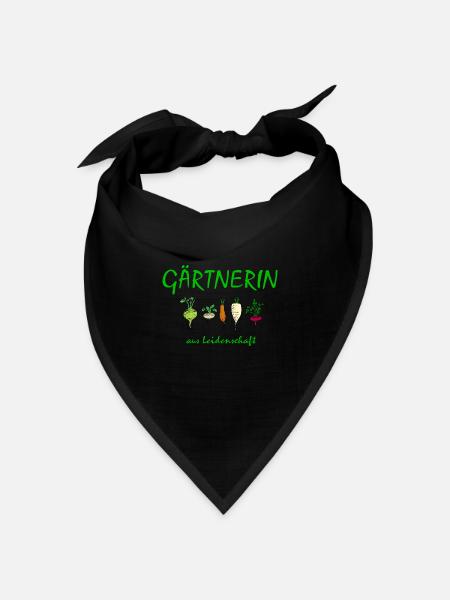 Gärtnerin aus Leidenschaft - Bandana Dreieckstuch - Schwarz