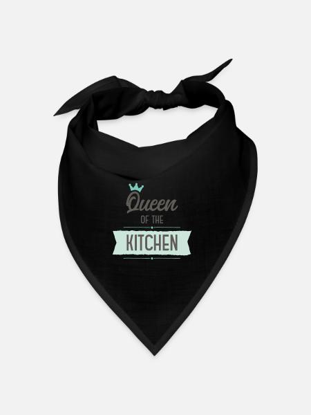 Köchin - Bandana Dreieckstuch - Schwarz