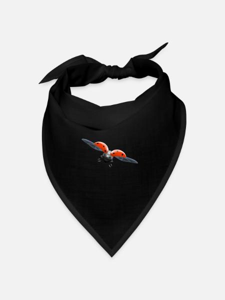 ladybug Marienkäfer - Bandana Dreieckstuch - Schwarz