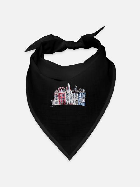 Amsterdam - Bandana Dreieckstuch - Schwarz