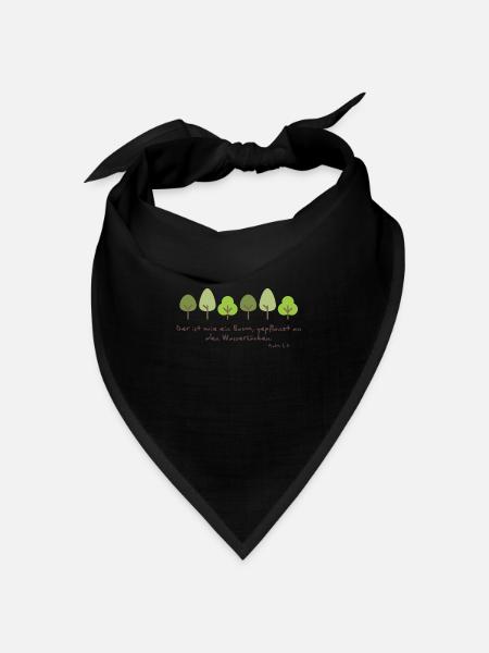 Baum gepflanzt - Bandana Dreieckstuch - Schwarz