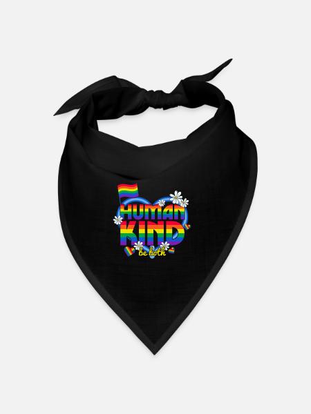 LGBT, schwul, lesbisch, stolz - Bandana Dreieckstuch - Schwarz