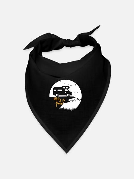 Vanlife & Camper Lifestyle Design - Bandana Dreieckstuch - Schwarz