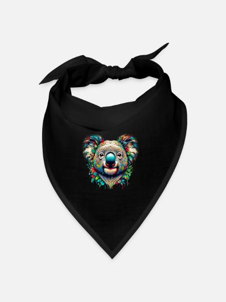 Koala - Bandana Dreieckstuch - Schwarz