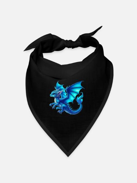 Drache - Bandana Dreieckstuch - Schwarz