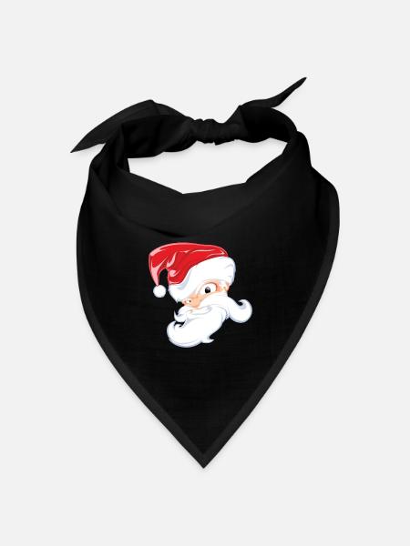 weihnachten weihnachtsmann christmas santa claus w - Bandana Dreieckstuch - Schwarz