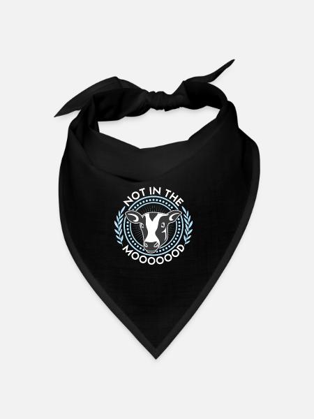 Die Hübsche Kuh - Bandana Dreieckstuch - Schwarz