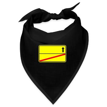 Ortsschild Vorlage - Bandana Dreieckstuch - Schwarz - Vorne