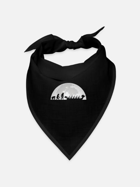 Evolution Drachenboot Mond Vollmond Paddler - Bandana Dreieckstuch - Schwarz
