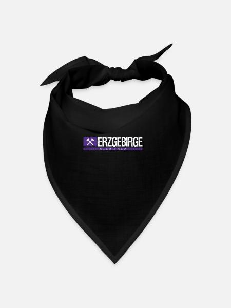 Glück auf Erzgebirge - Bandana Dreieckstuch - Schwarz