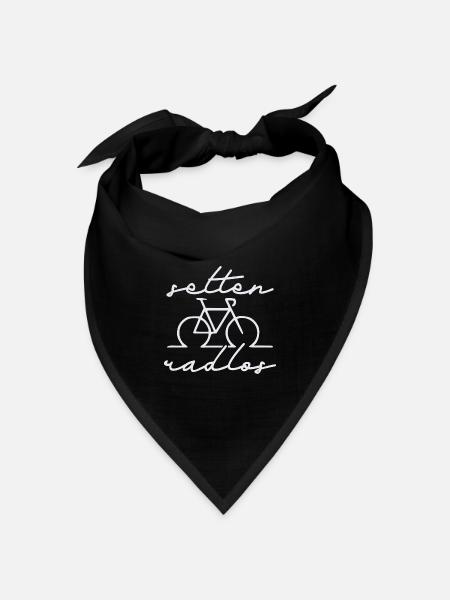Selten Radlos Fahrrad Fahrradfahrer Spruch - Bandana Dreieckstuch - Schwarz