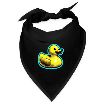 Ente Ente Ente Ente Ente - Bandana Dreieckstuch - Schwarz - Vorne