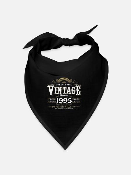 30. Geburtstag Vintage November Jahrgang 1995 - Bandana Dreieckstuch - Schwarz