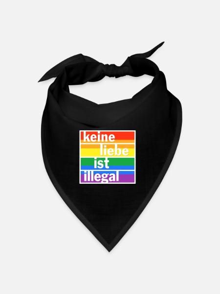 Keine Liebe ist illegal - Bandana Dreieckstuch - Schwarz