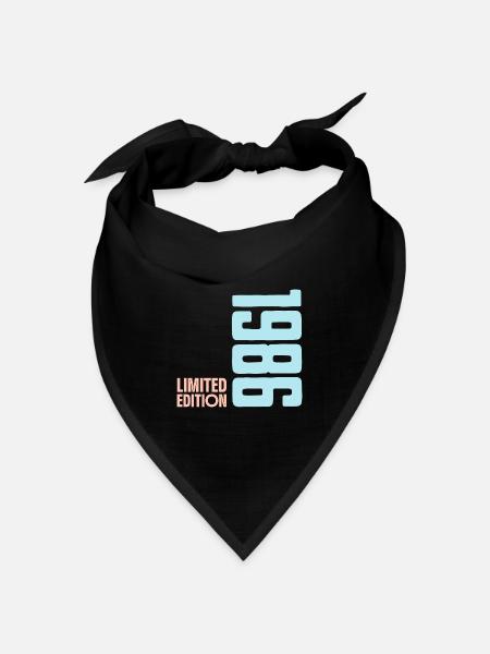 1986 Limited Edition Retro Geburtstag 40ster - Bandana Dreieckstuch - Schwarz