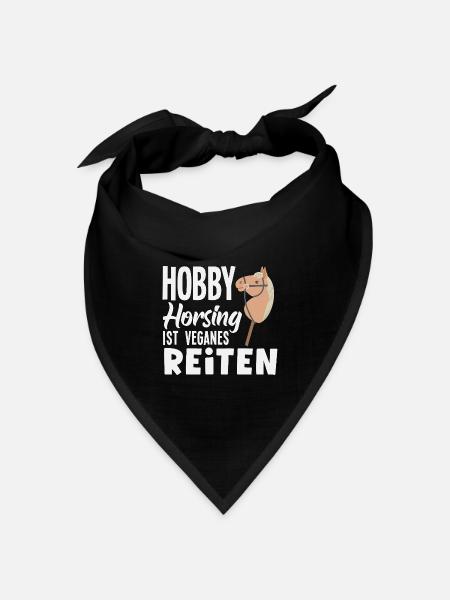Hobby Horsing Veganes Reiten - Bandana Dreieckstuch - Schwarz