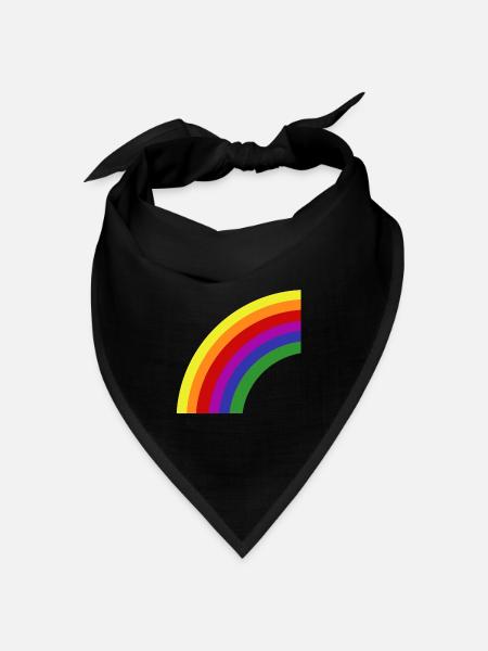 Rainbow - Bandana Dreieckstuch - Schwarz