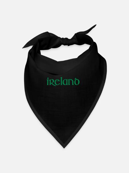 Irland - Bandana Dreieckstuch - Schwarz
