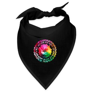 Wer anderen eine Blume sät, blüht selber auf! - Bandana Dreieckstuch - Schwarz - Vorne
