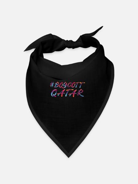 BOYKOTT KATAR - Bandana Dreieckstuch - Schwarz