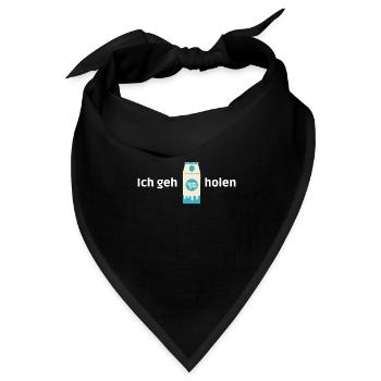 Milch holen - Bandana Dreieckstuch - Schwarz - Vorne