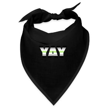 YAY Agender - Bandana Dreieckstuch - Schwarz - Vorne