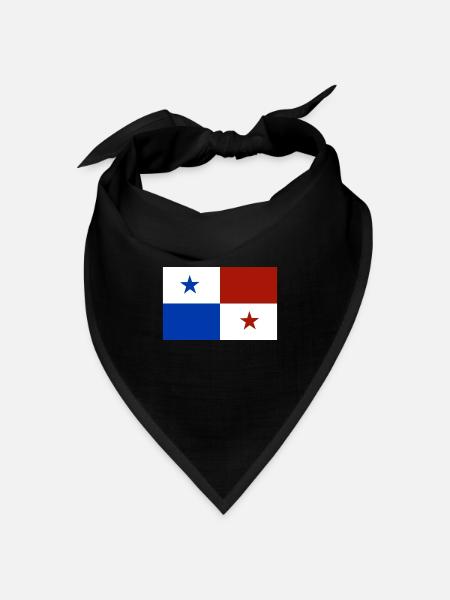 Panama Flagge - Bandana Dreieckstuch - Schwarz