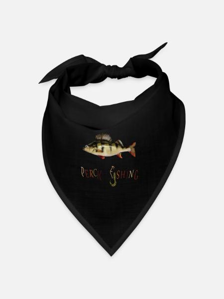 Barsch Angler - Bandana Dreieckstuch - Schwarz