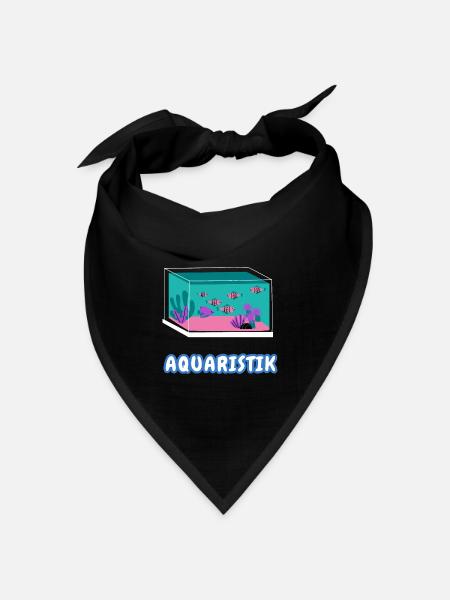 Aquaristik-Liebhaber - Bandana Dreieckstuch - Schwarz