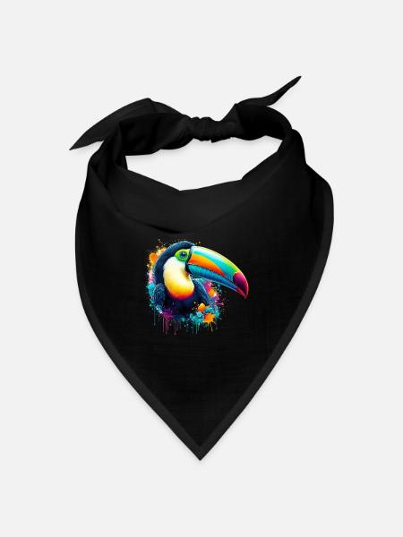 Tukan - Bandana Dreieckstuch - Schwarz