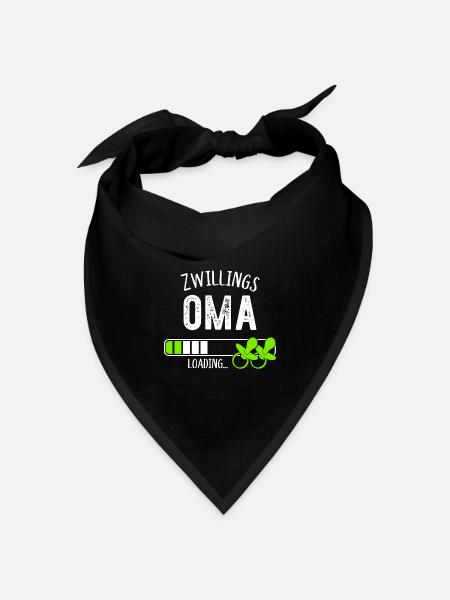 Zwillingsoma Loading Oma Großmutter Zwillinge - Bandana Dreieckstuch - Schwarz