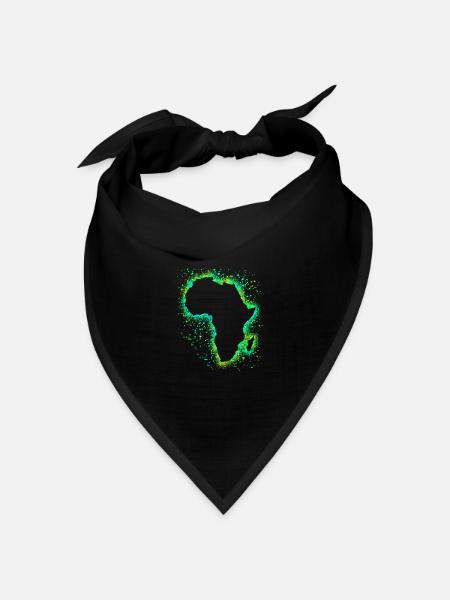 Afrika - Bandana Dreieckstuch - Schwarz