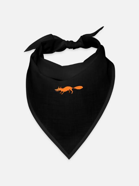 Fuchs - Bandana Dreieckstuch - Schwarz
