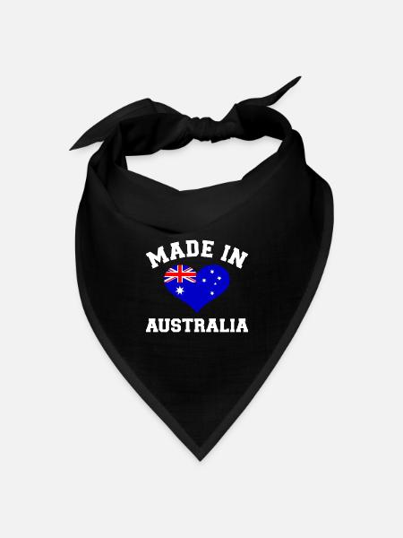 Australien - Bandana Dreieckstuch - Schwarz