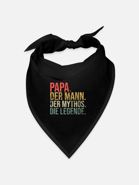Papa Der Mann Der Mythos Die Legende - Bandana Dreieckstuch - Schwarz