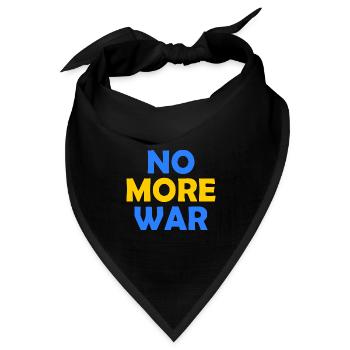 No more war - Bandana Dreieckstuch - Schwarz - Vorne
