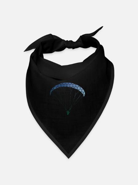 Paragleiten Herren Gleitschirmfliegen Paragliding - Bandana Dreieckstuch - Schwarz