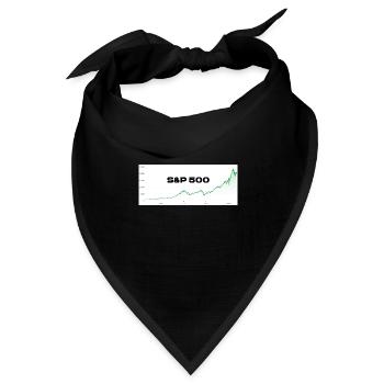 S&P 500 Aktienindex - Bandana Dreieckstuch - Schwarz - Vorne