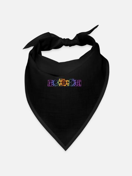 Meditation - Bandana Dreieckstuch - Schwarz