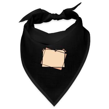 Fotorahmen / Bilderrahmen für schöne Erinnerungen - Bandana Dreieckstuch - Schwarz - Vorne
