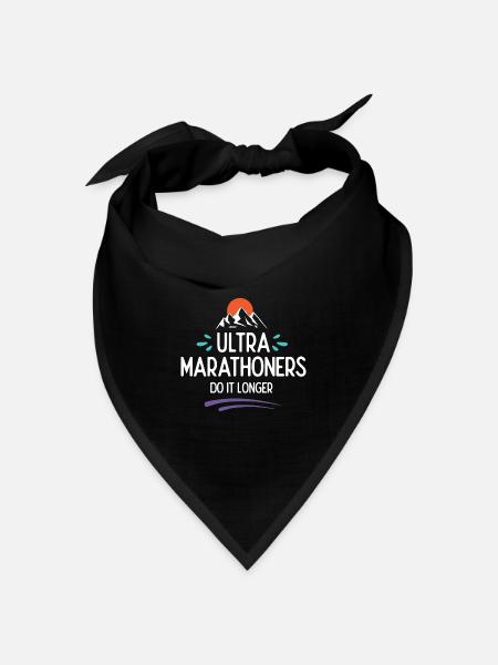 Ultra-Marathonläufer machen es länger - Bandana Dreieckstuch - Schwarz