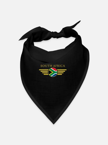 Ich liebe Südafrika, Eleganz Stil Design T-Shirt - Bandana Dreieckstuch - Schwarz